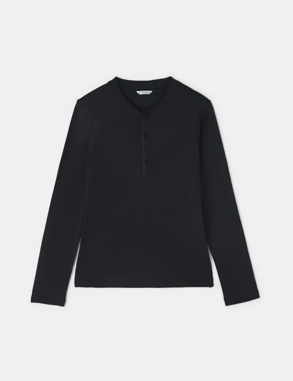 Leadon Button T-shirt (Black)