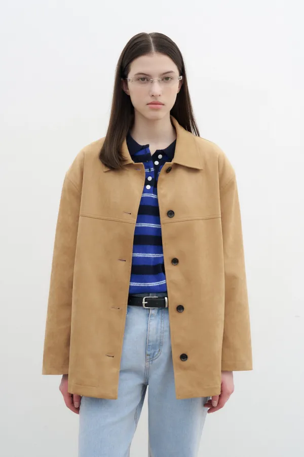 Nove Suede Jacket - Beige