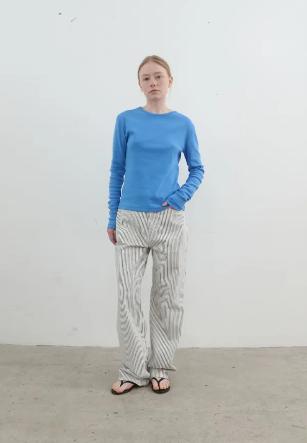 Essential cotton long sleeve (blue)