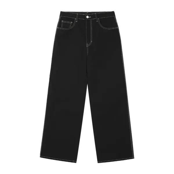 STITCH CARPENTER PANTS - BLACK