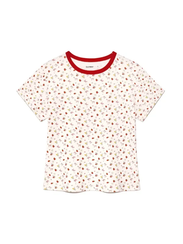 WILD BABY TEE (STRAWBERRY BOW)