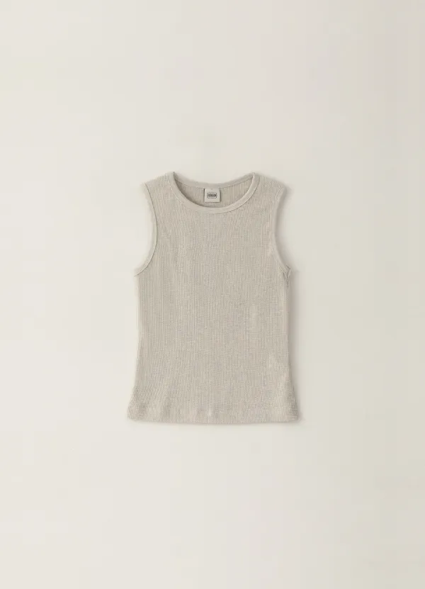[Limited] 8TH / Waffle Cotton Sleeveless - Oatmeal