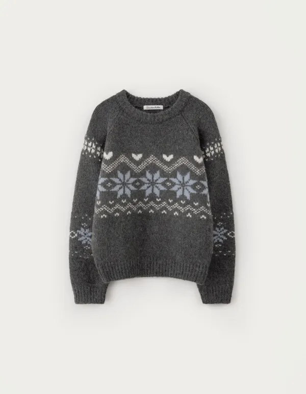 Aro Alpaca Nordic Knit - Charcoal