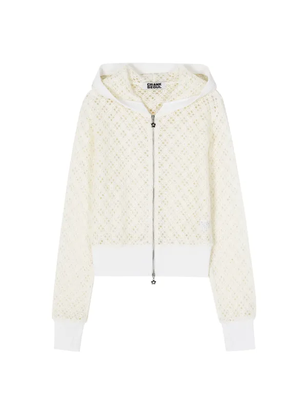 PUNCHING KNIT HOODIE_IVORY