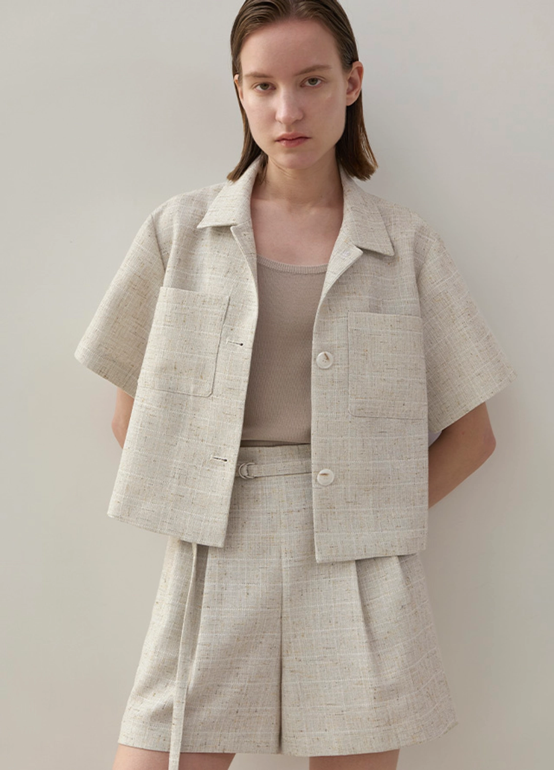 아뜰리에 나인 (JK-2937)JOLLY SET-UP TWEED SHORT JACKET 상품 이미지 3