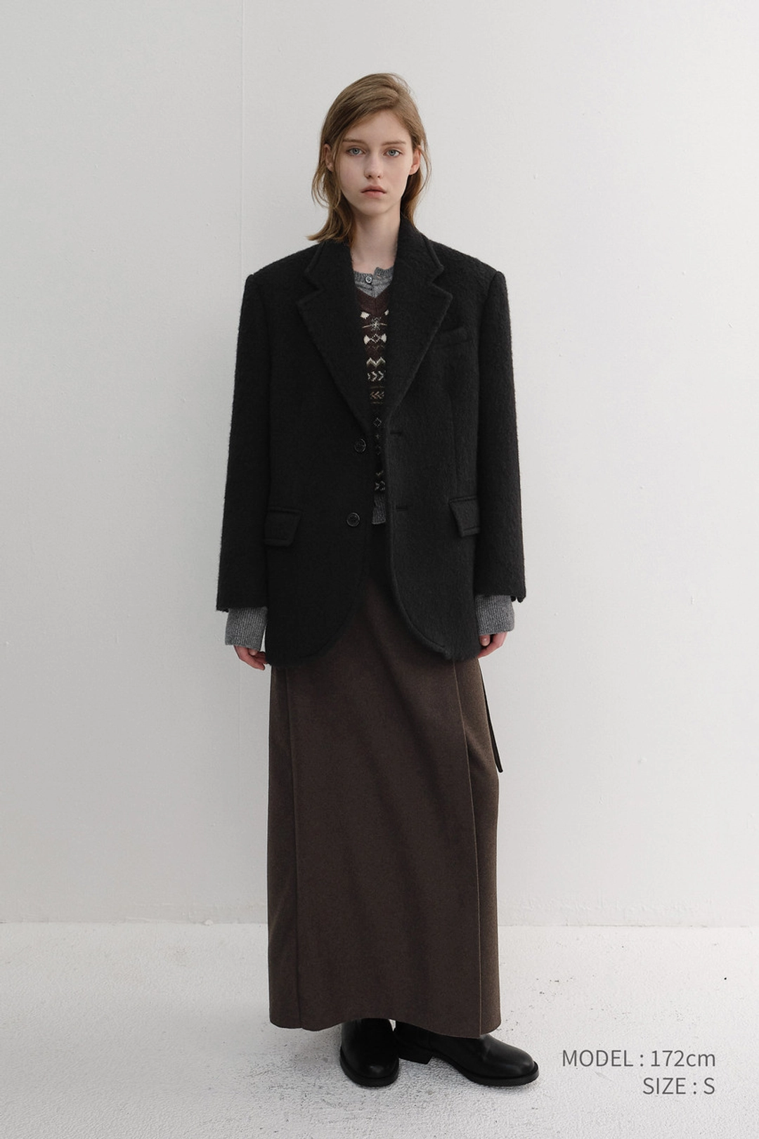 던스트 UNISEX ALPACA BLAZER COAT BLACK_UDJA6D123BK 상품 이미지 1