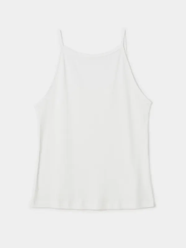 2nd /Ribbed sleeveless top (white)