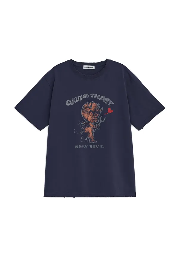BABY DEVIL T-SHIRT, NAVY