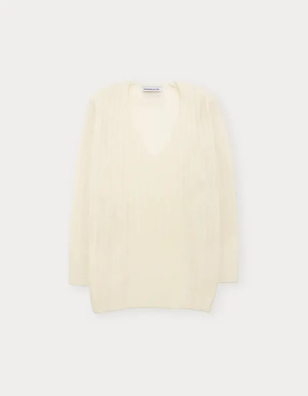 Veggie V-Neck Knit - Ivory