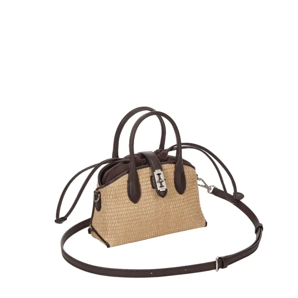Toque Raffia Hermit Cross S (토크 라피아 헐밋 크로스 스몰) Brown
