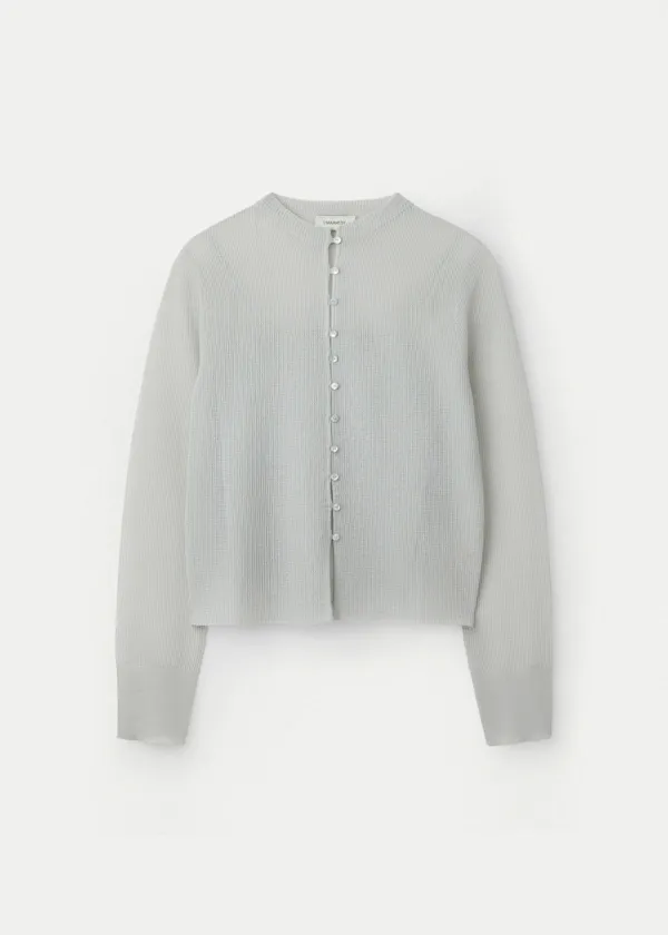 [3rd] Sheer Cotton Cardigan With Camisole_Silver