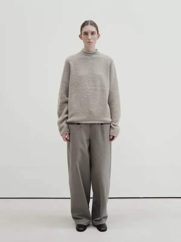 low pocket pants (ash gray)