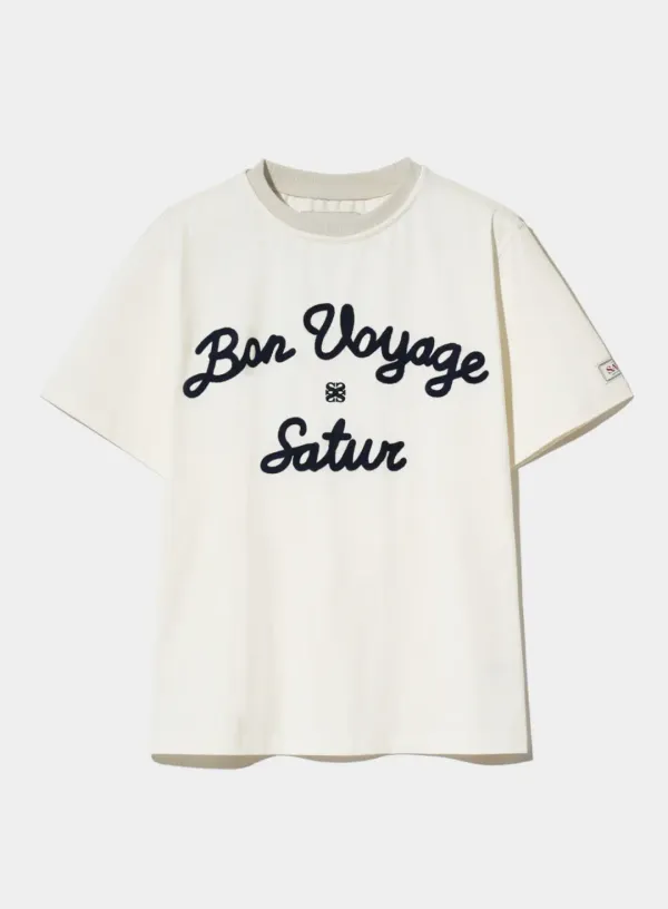 Satur Logo Voyage T-Shirt - Resort Ivory