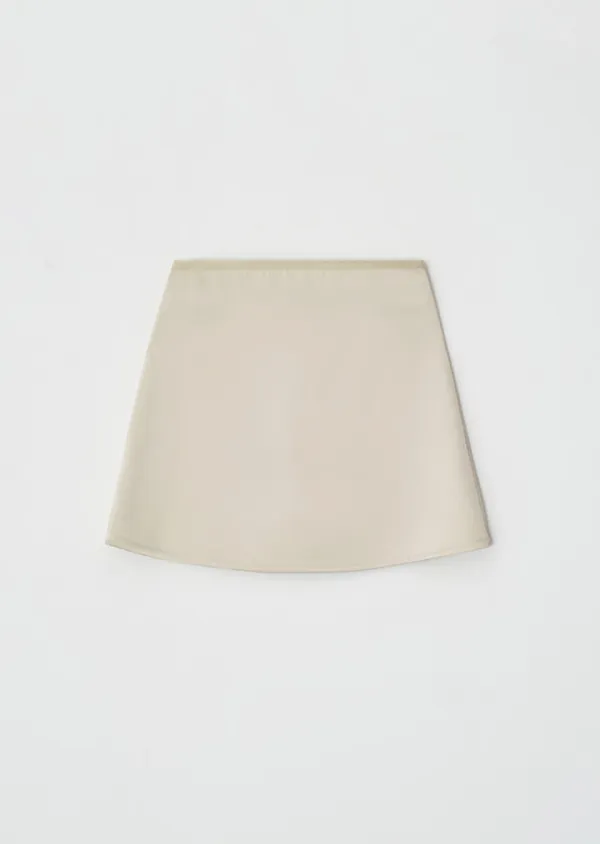 [REFURB] satin mini skirt-cream