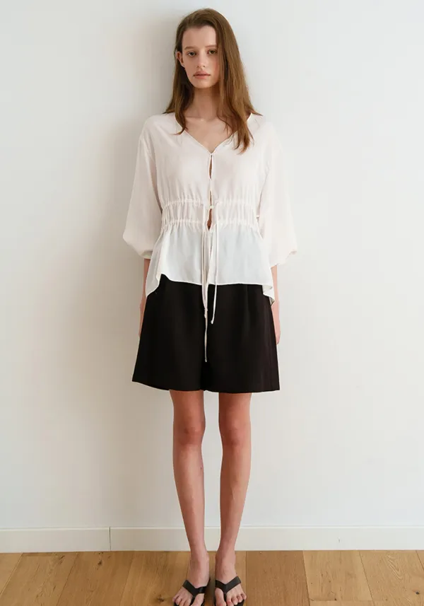 RIBBON OPEN BLOUSE_IVORY_OF1C2XBL03IVY