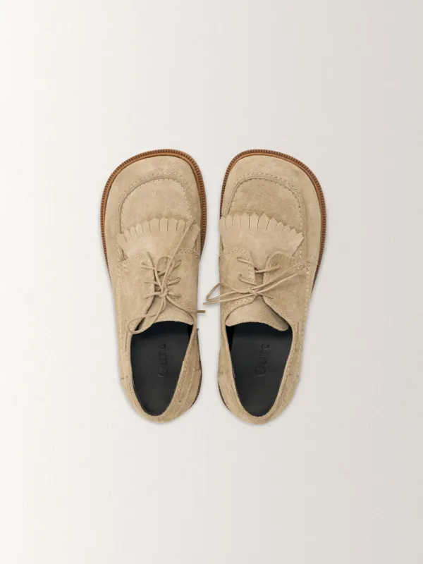 SUEDE TESSLE LOAFER [ BEIGE ]