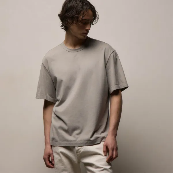 Heavy Luxe Jersey Oversized Crew - Fog