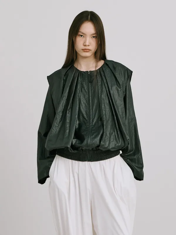 Shirred Moon Jar Jumper_Black