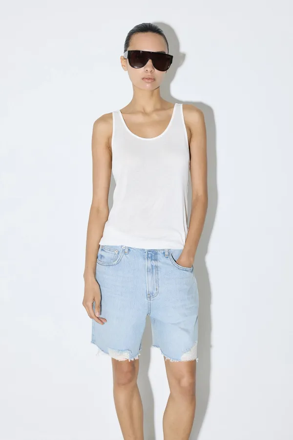 Veon destroyed shorts DN - Light blue