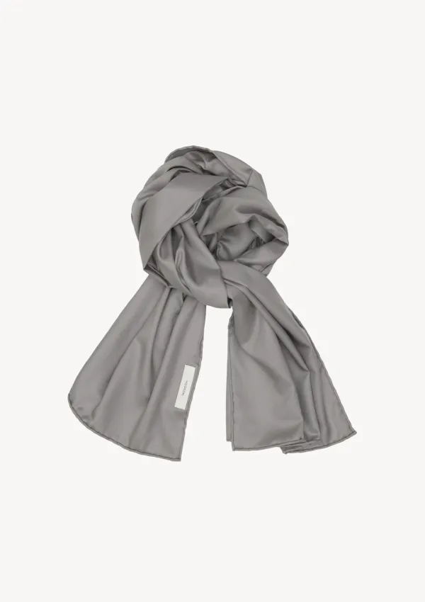Classic Silk Scarf in Gray