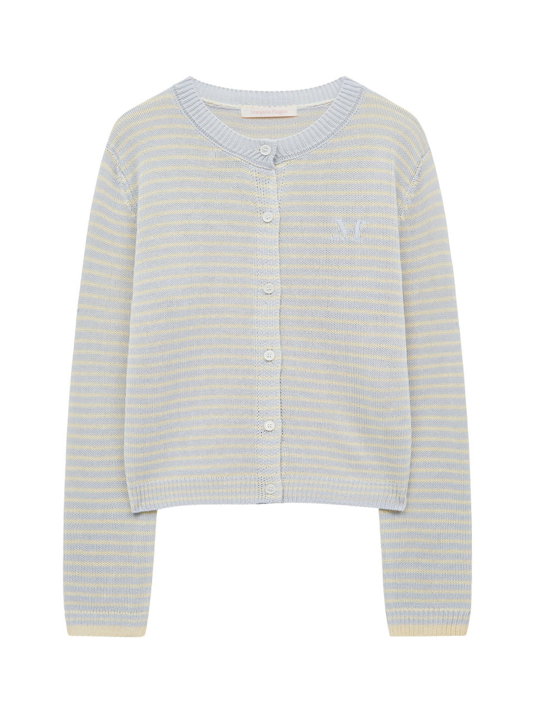 마가린핑거스 LOGO STRIPE CARDIGAN (LIGHT BLUE) 상품 이미지 1
