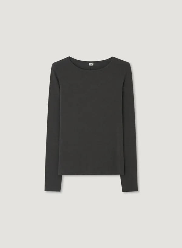 NILAH LAYERED TEE_CHARCOAL