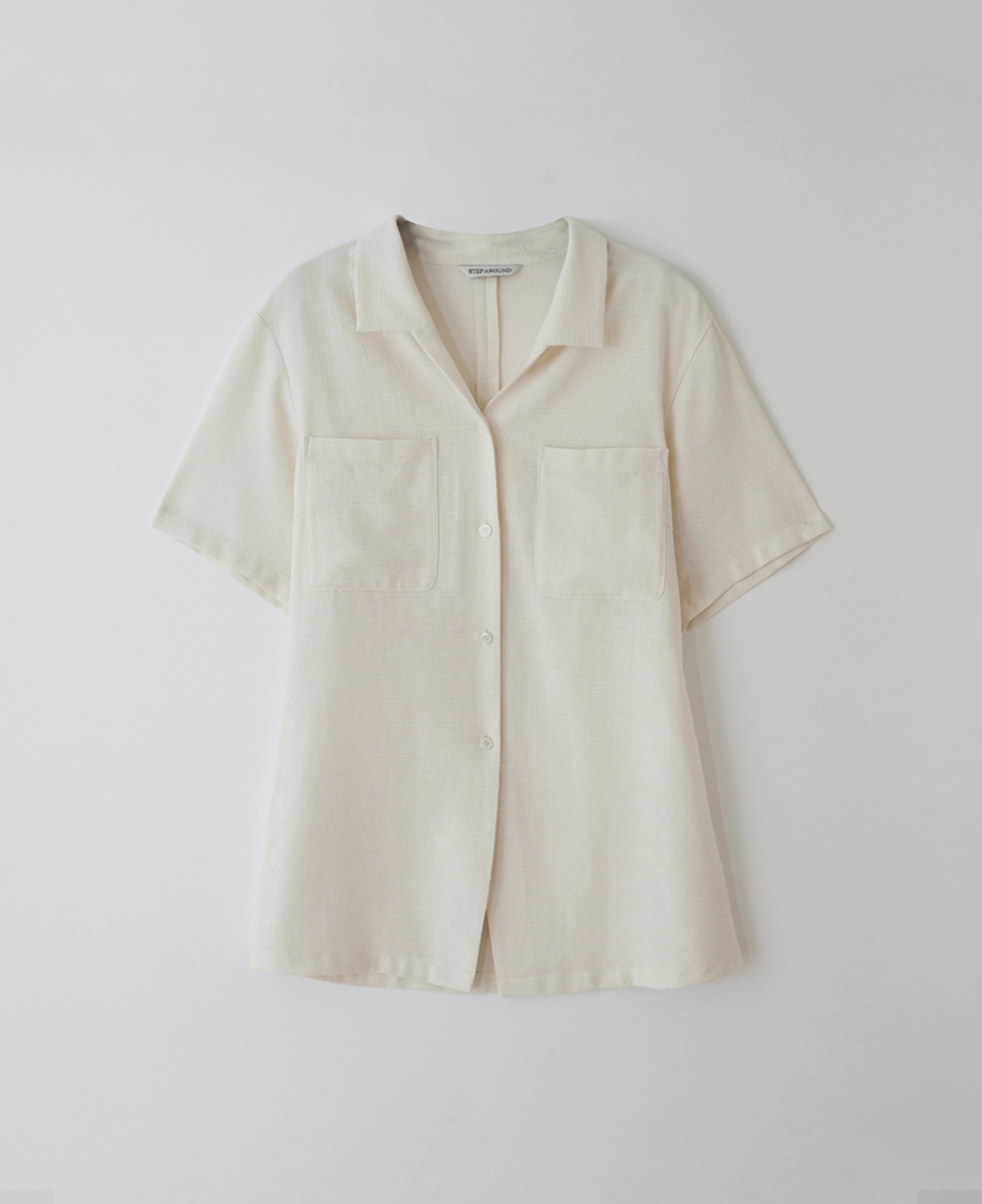 스텝어라운드 Hourglass line lapel shirt_IVORY 상품 이미지 3