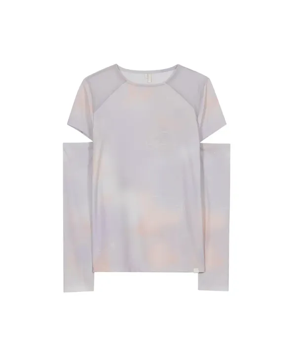 Marbling Mesh T-Shirt [Purple]