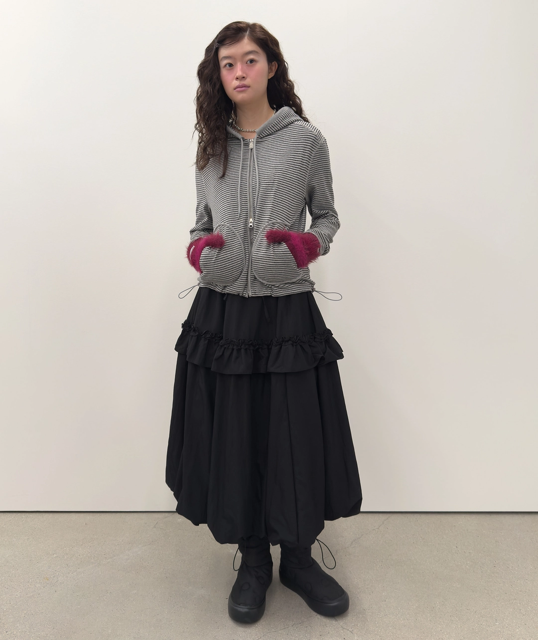 타입서비스 [2차] Layered Volume Skirt [Black] 상품 이미지 2