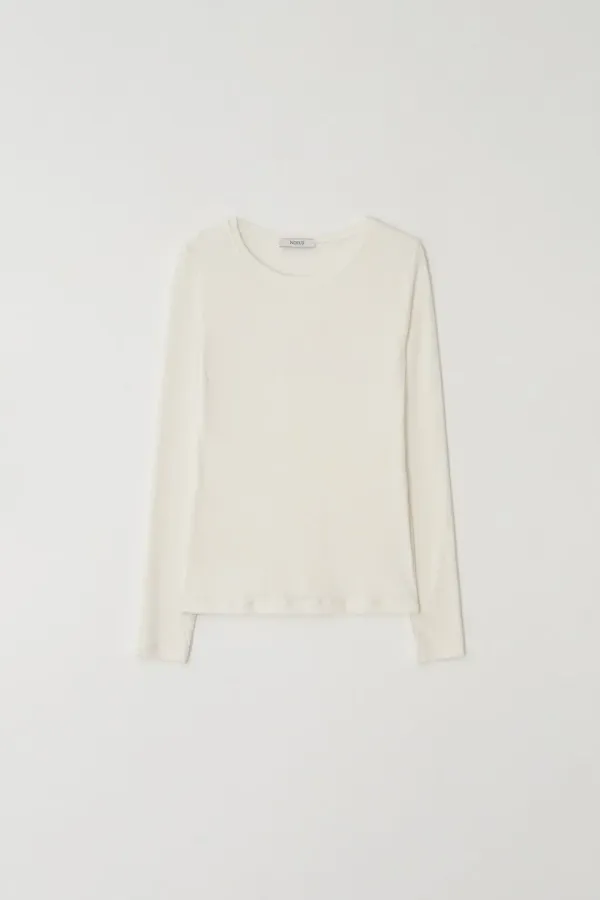 13th/Wool tencel round Tee (Ivory)