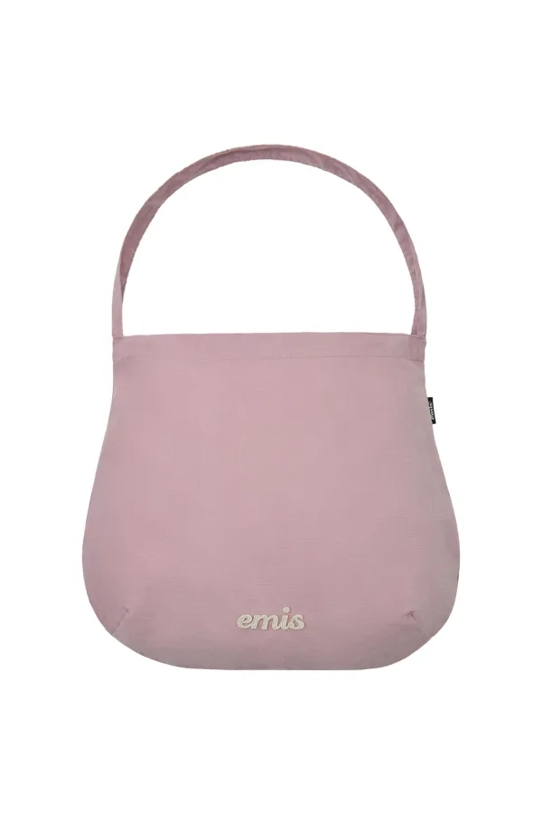CORDUROY ROUND ECO BAG-PINK