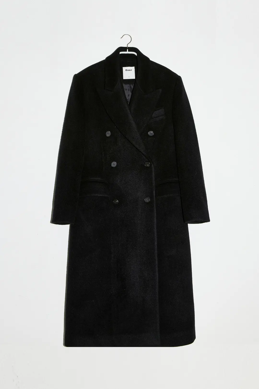 엔오르 DOUBLE BREASTED TAILORED COAT - BLACK 상품 이미지 1