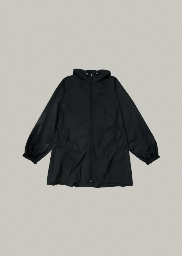hood overfit rain coat (navy)