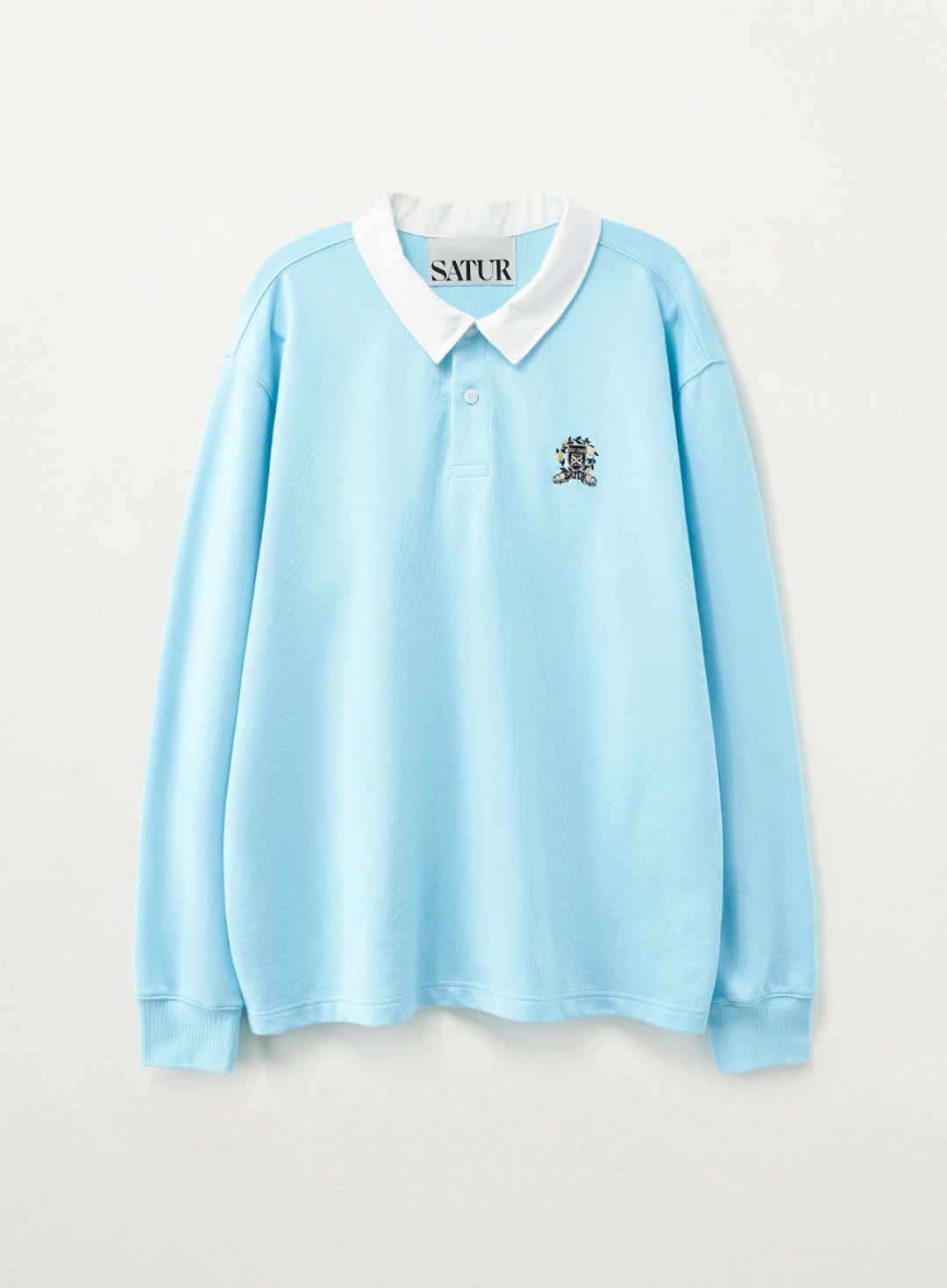 세터 Crest Logo Rugby Long Sleeve - Sky Blue 상품 이미지 1