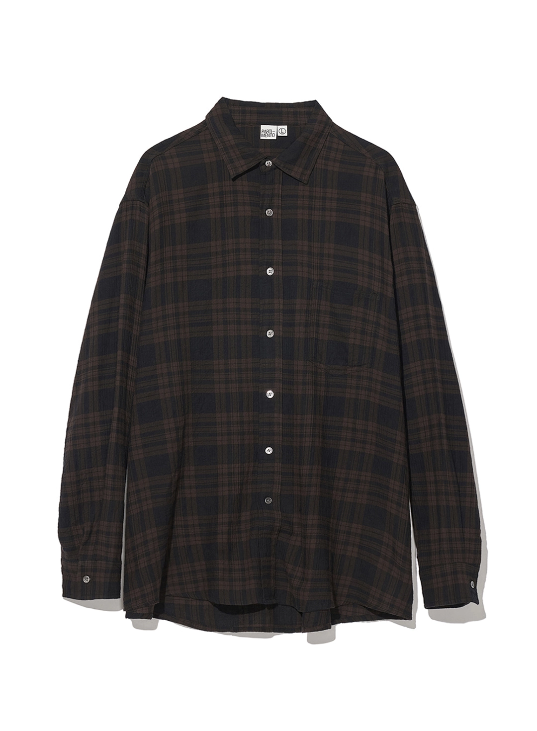 파르티멘토 Shadow Tartan Check Shirts_Brown 상품 이미지 1