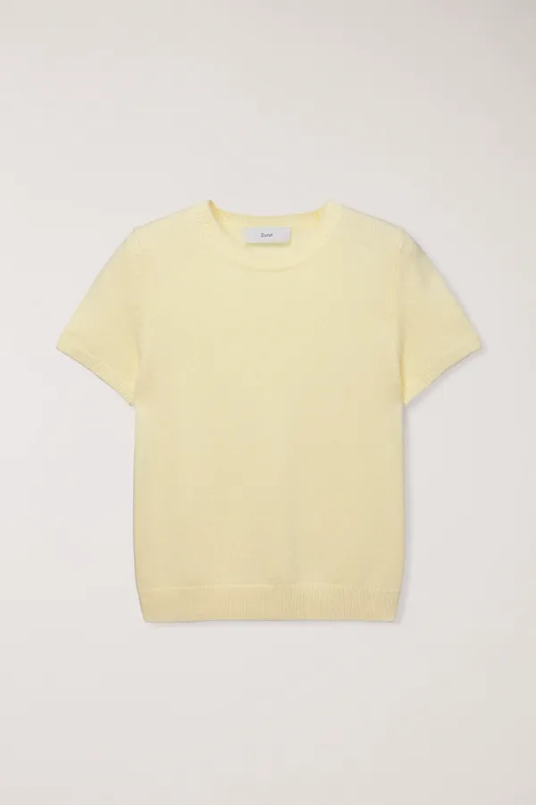 HALF SLEEVE KNIT TOP LEMON BUTTER_UDSW6C201Y1