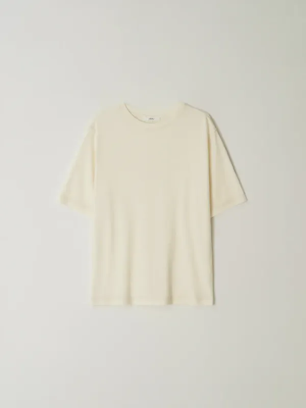 [2nd] Willow wool tencel t-shirt_cream