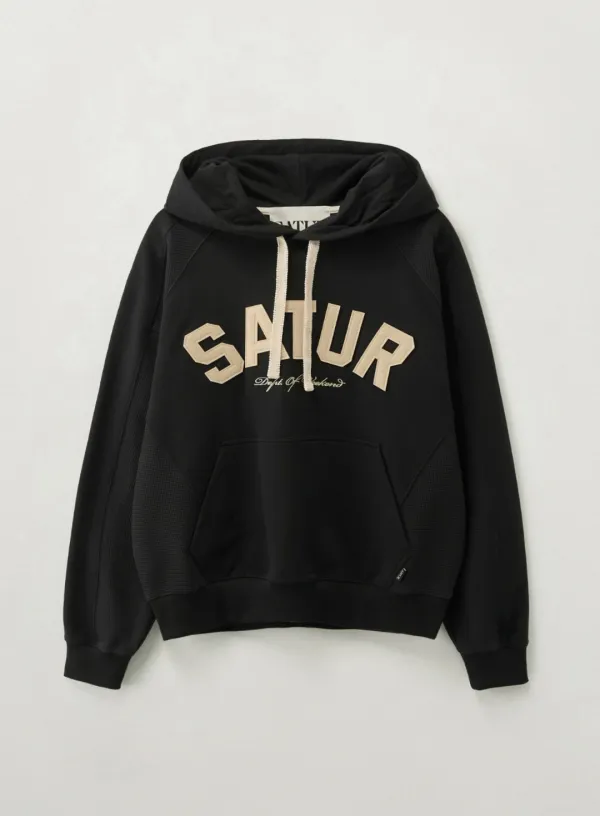 Lugo Panel Hoodie - Black