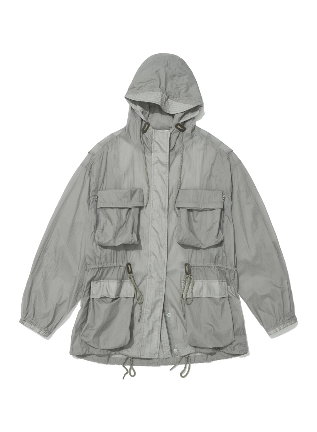 파르티멘토 [WOMEN] LIGHTWEIGHT HOODED UTILITY JACKET_GREY 상품 이미지 1