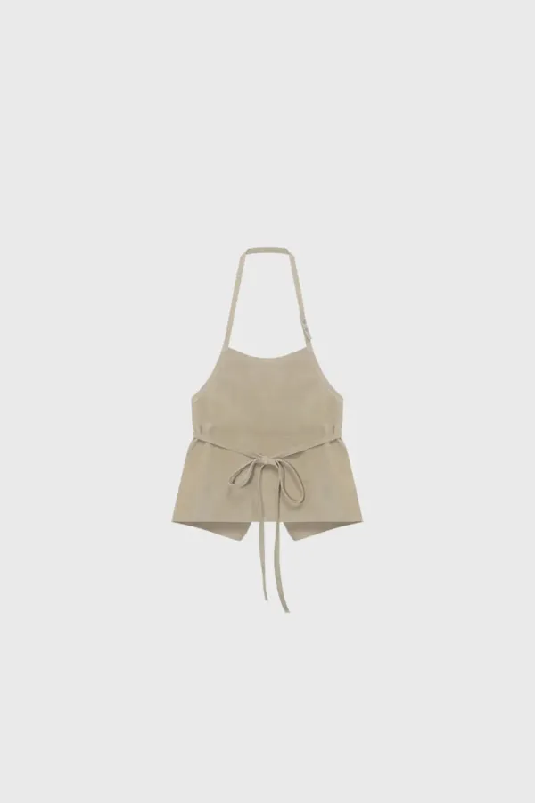 Suede apron top