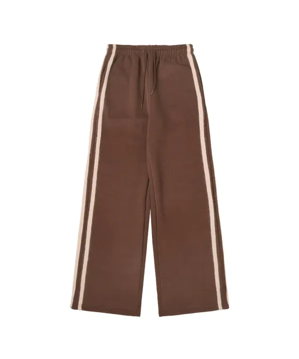 P3220 와이드 트랙 팬츠_Brown