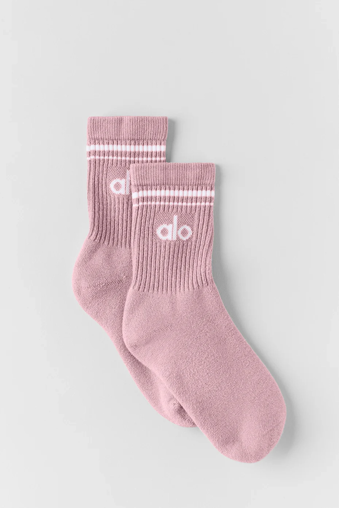 알로요가 Unisex Half-Crew Throwback Sock - Vintage Pink/White 상품 이미지 1