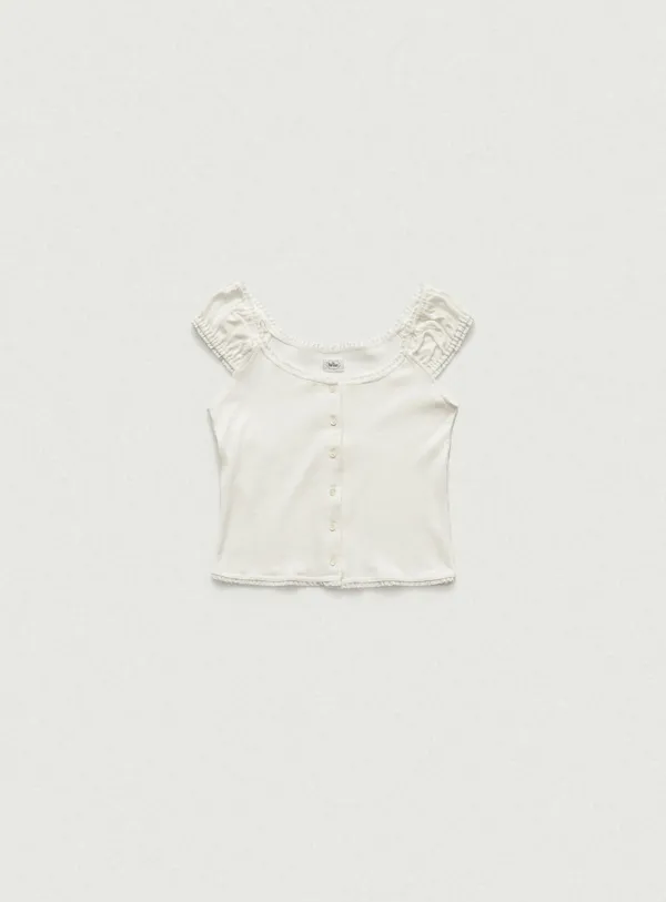 Corin Button Sleeveless Top_Ivory [6월 중순 순차 배송]