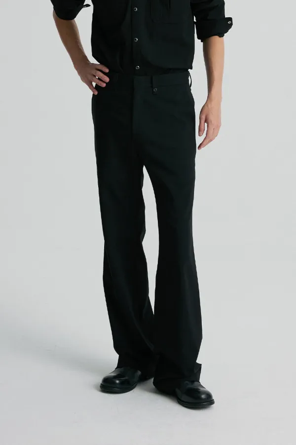TAILORED BOOTCUT TROUSERS BLACK