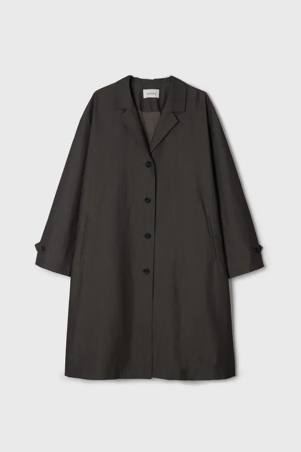 Double Collar Trench Coat (Brown)