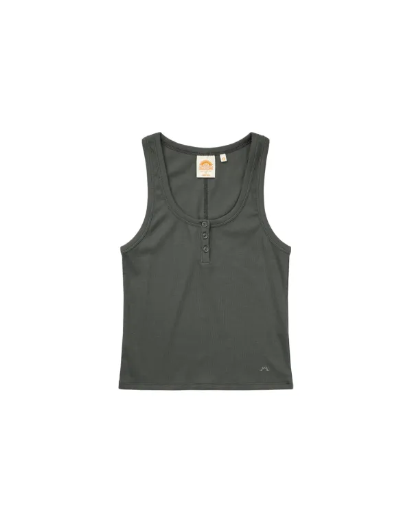 HS Henley Neck Sleeveless(W)_Charcoal
