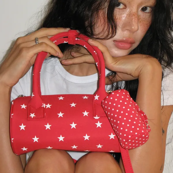 ROUND MINI PETIT CROSS BAG RED