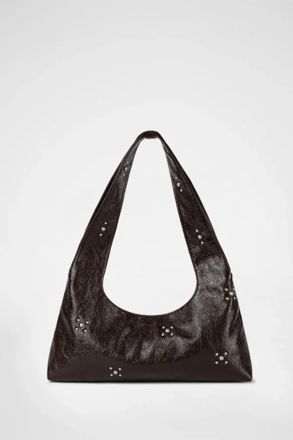 LIORA STUD BAG / BROWN