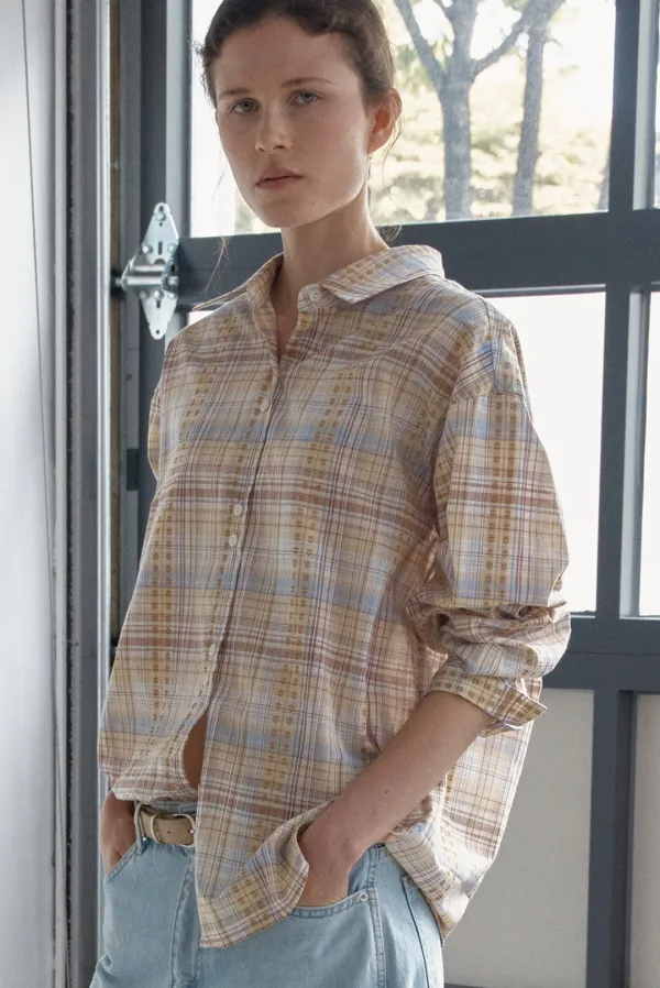 jacquard check shirts - melow multi