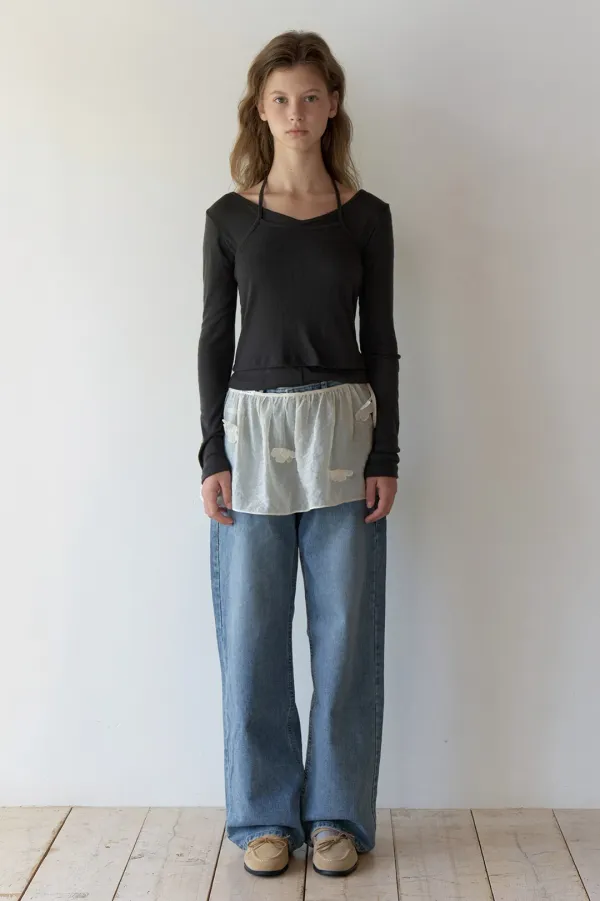 Texture Set Top (Charcoal)